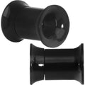 2G Anodized Titanium Black Double Flare Screw Fit Tunnel