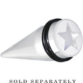 18mm Clear White Acrylic Wish on a Star Taper