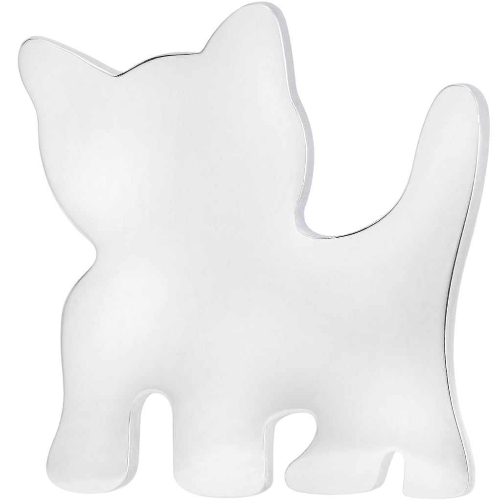 Steel Cat Lover Kitty Cat Single Flare Plug Set 14G to 0G