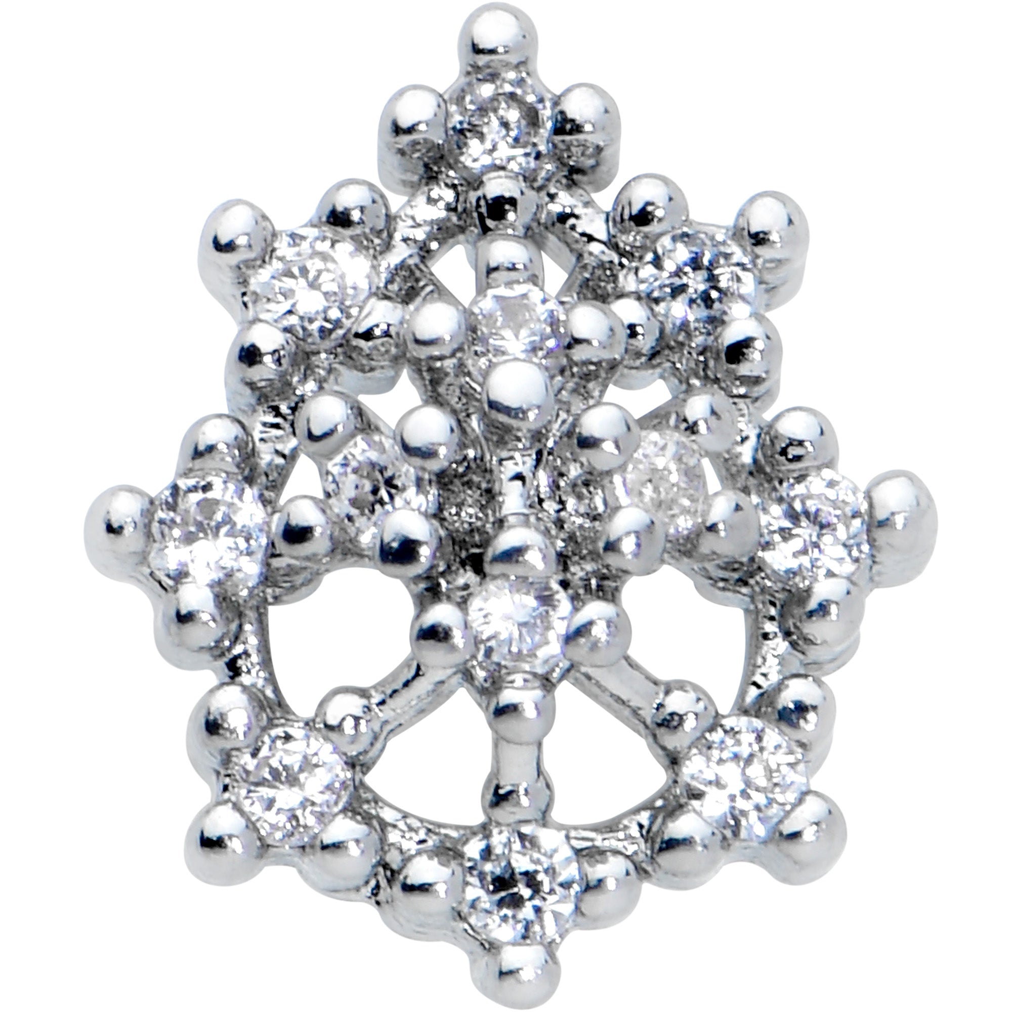 20G 5/16 Clear CZ Gem Constellation Nose Bone