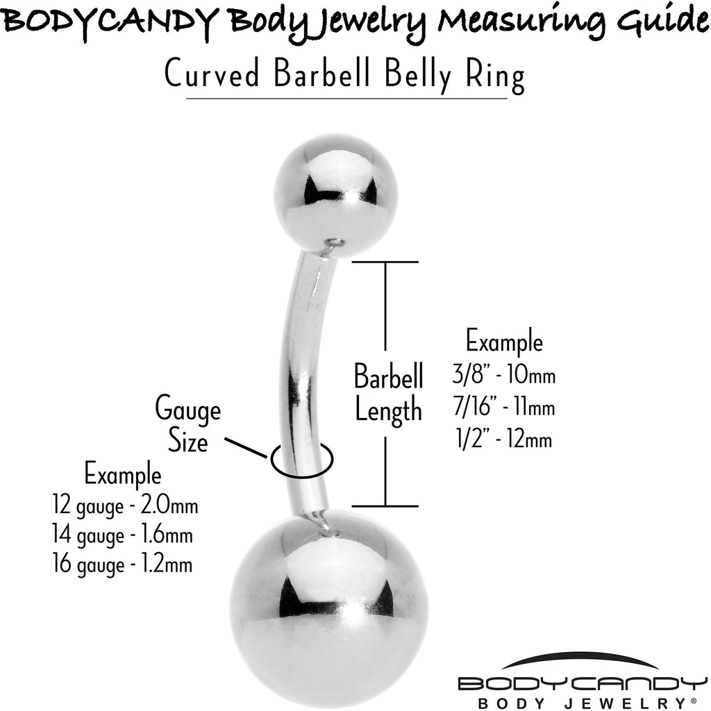 Blue Clear Gem Wide Eye Dangle Belly Ring