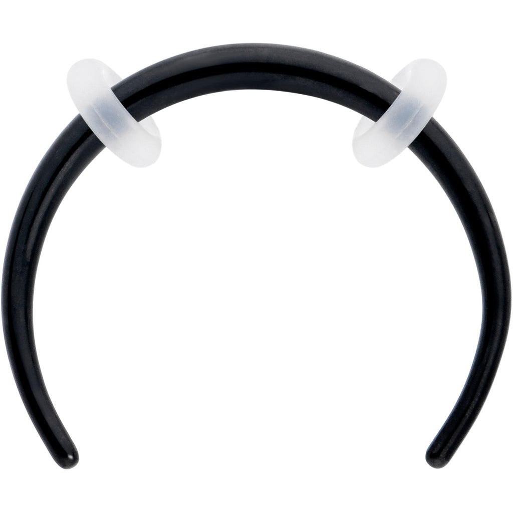 16G 3/8 Black Pincher Crescent Taper