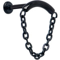 18G 5/16 Titanium Threadless Chain Dangle Hidden Helix Earring