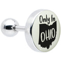 16G 1/4 Glow in the Dark Only in Ohio Tragus Cartilage Earring by Onyx O