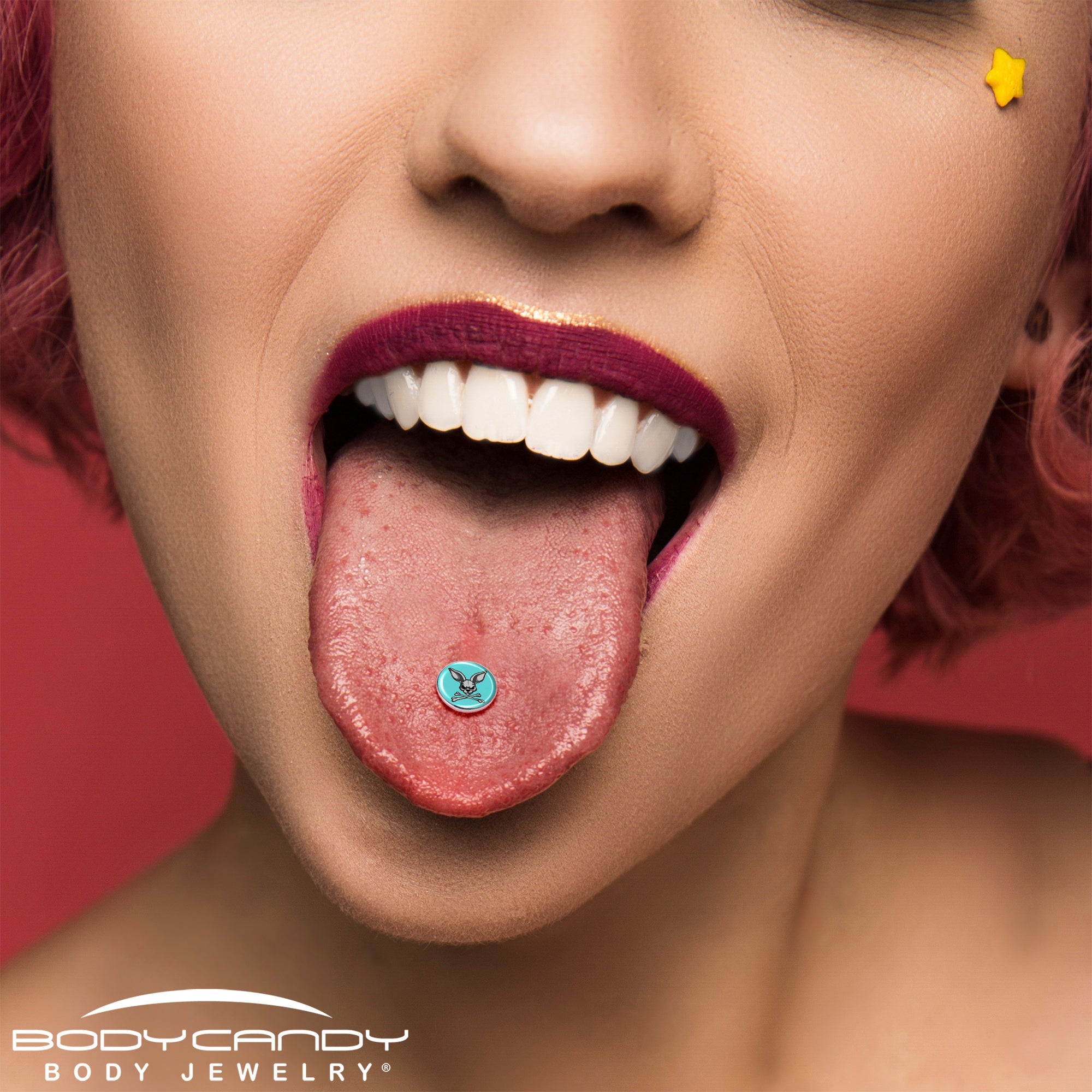 Bunny and Crossbones Barbell Tongue Ring by Onyx O