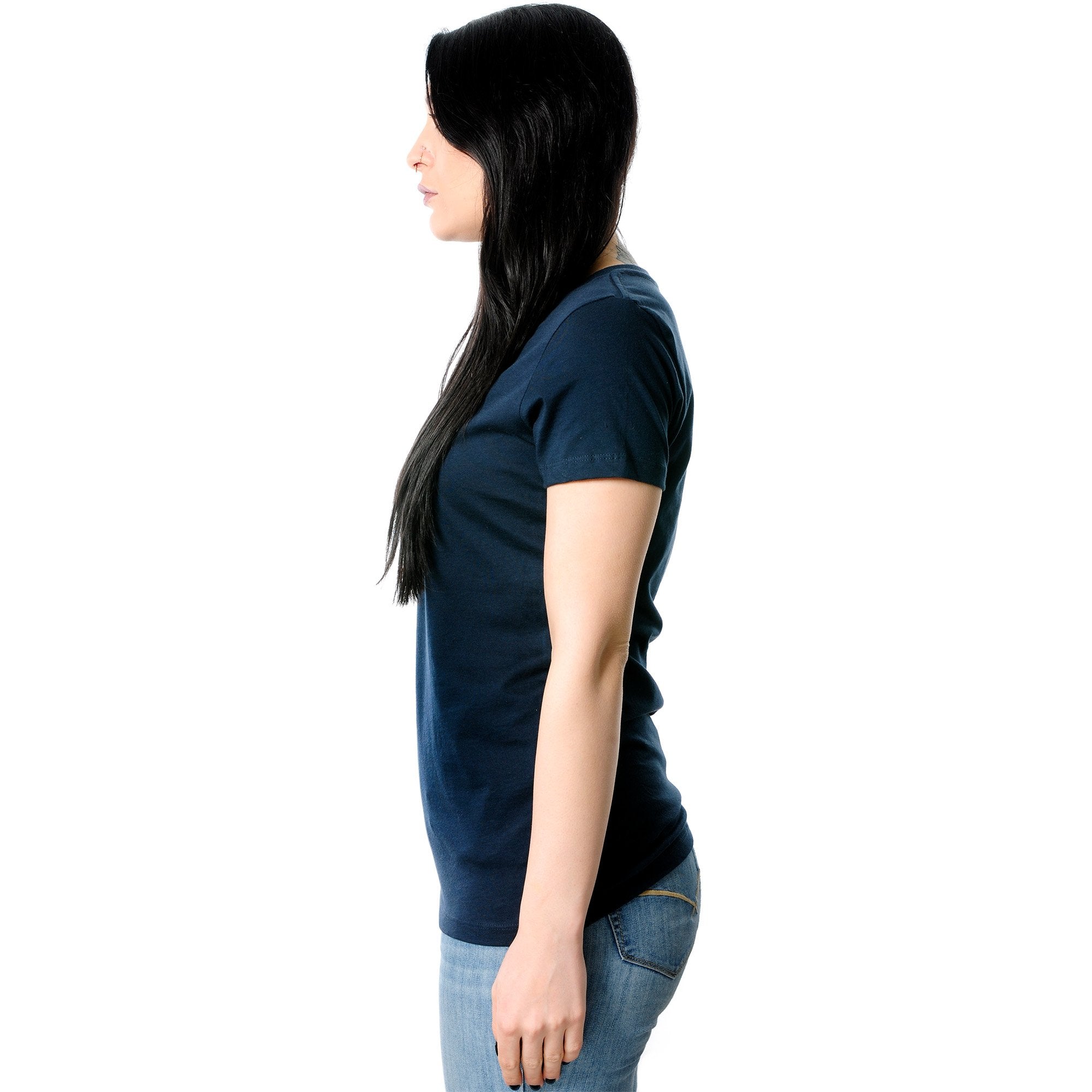 Be You, For You Black Tapered V-Neck Tee Shirt